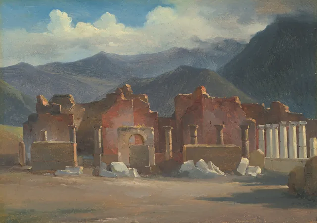 The Forum at Pompeii, Achille Etna Michallon