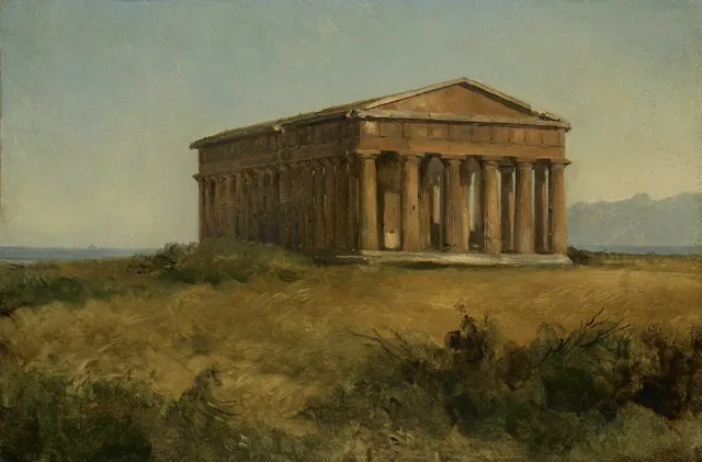 The Temple of Neptune at Paestum, Achille Etna Michallon