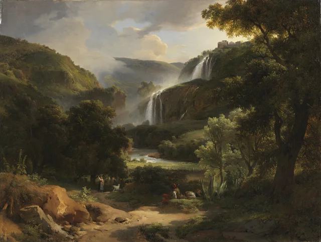 The Marmore Falls near Terni, Italy, Achille Etna Michallon