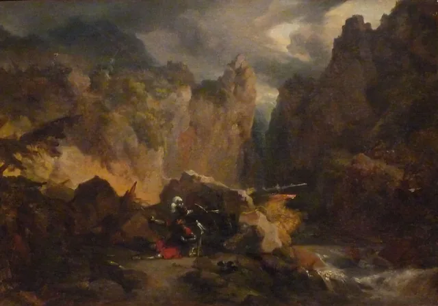 Paisaje con la muerte de Roldán (boceto)
