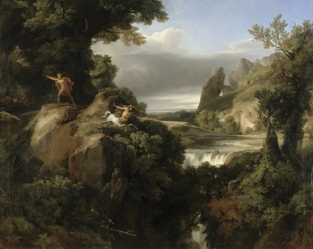Landscape: Theseus Pursuing the Centaurs, Achille Etna Michallon