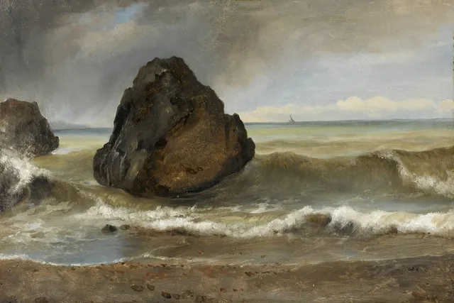 Sea View at Salerno, Achille Etna Michallon