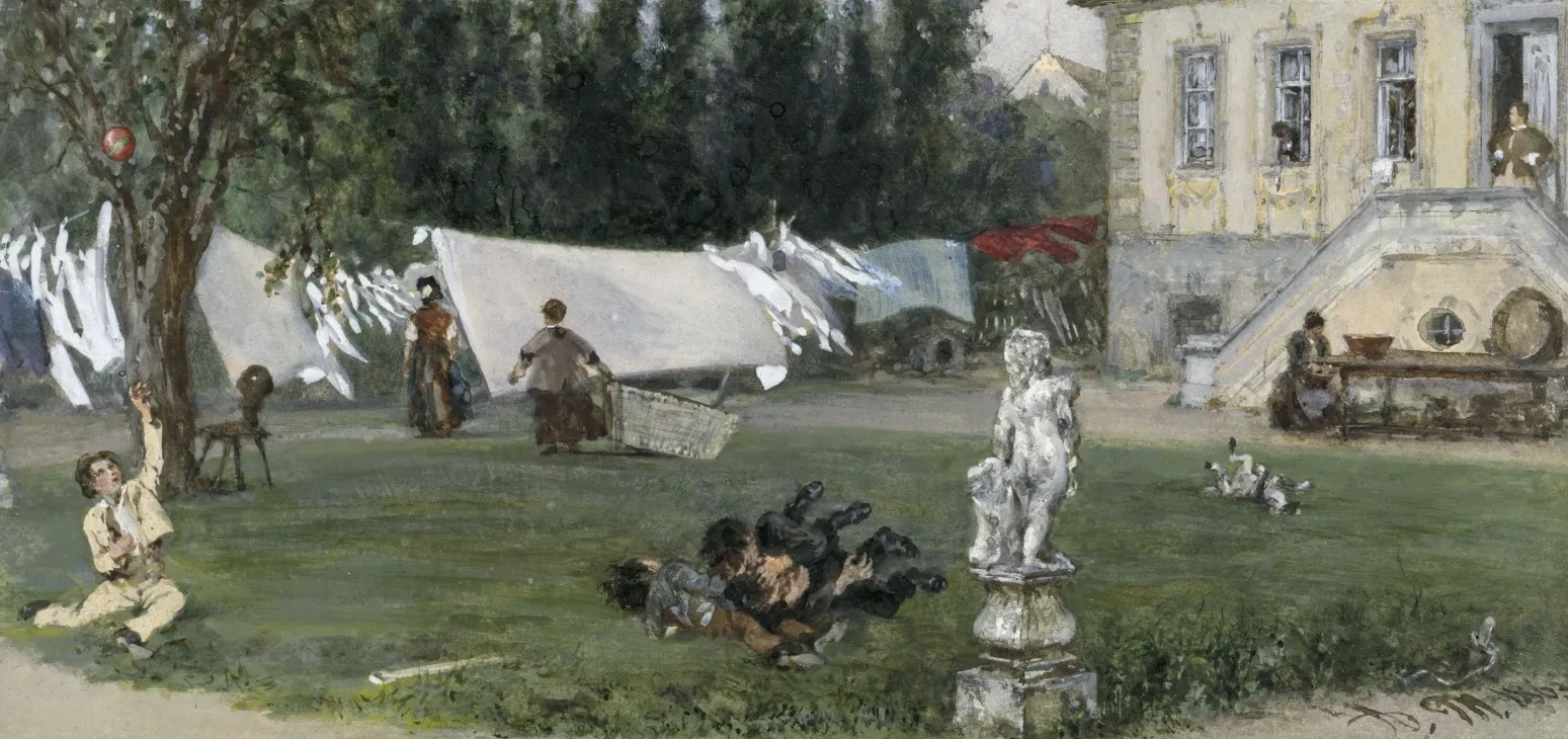 El tendedero (Álbum para niños), Adolph Menzel
