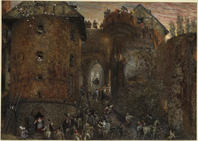 Au château de Marienburg, Adolph Menzel