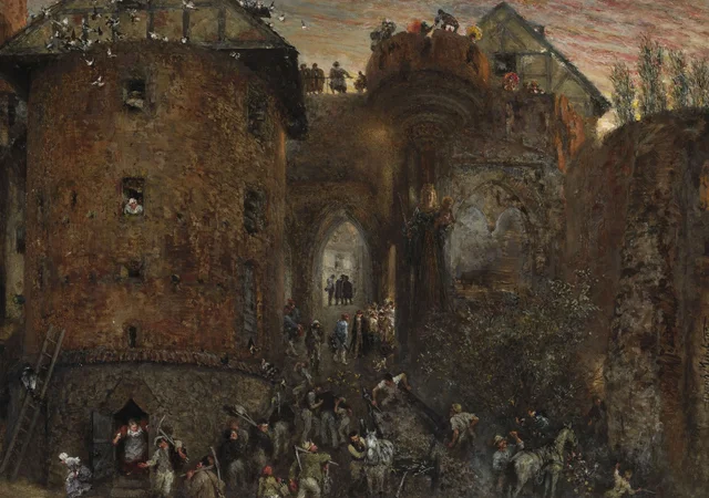 En el castillo de Marienburg, Adolph Menzel