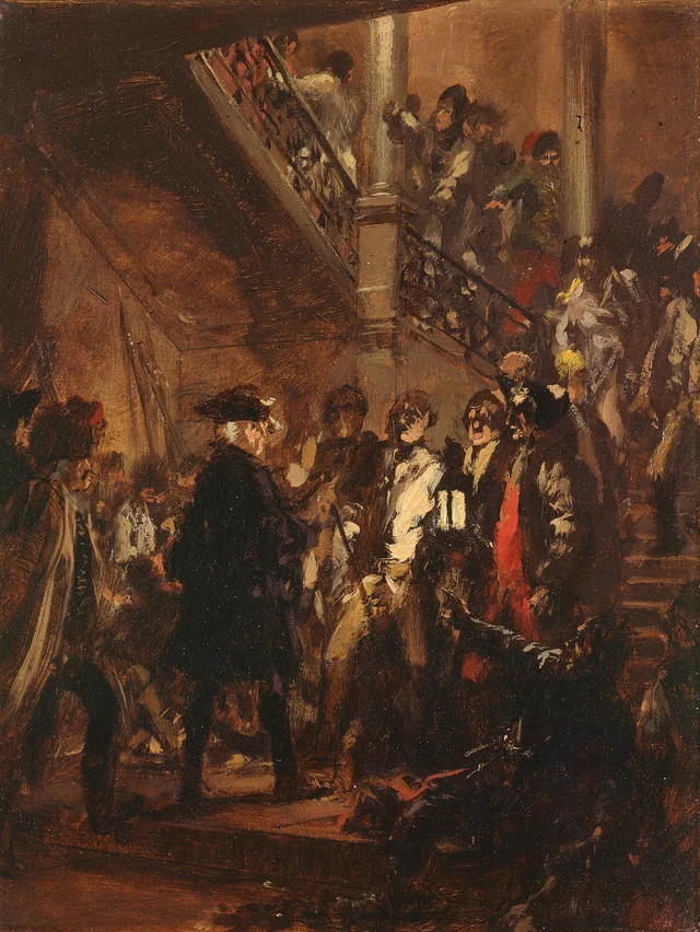 «¡Buenas noches, señores!» (Federico el Grande en Lissa), boceto