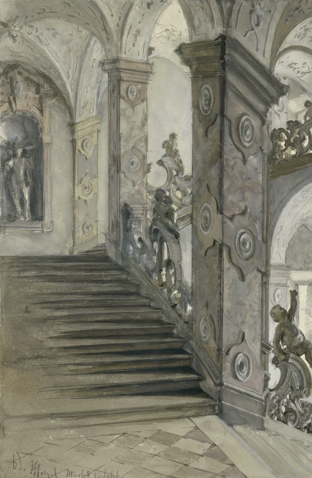 Château Mirabell à Salzbourg, l'escalier de Lucas von Hildebrandt