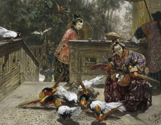 Chinas con faisanes (Álbum para niños), Adolph Menzel