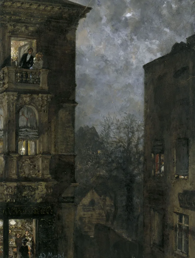 Esquina de una casa a la luz de la luna (Álbum para niños)
