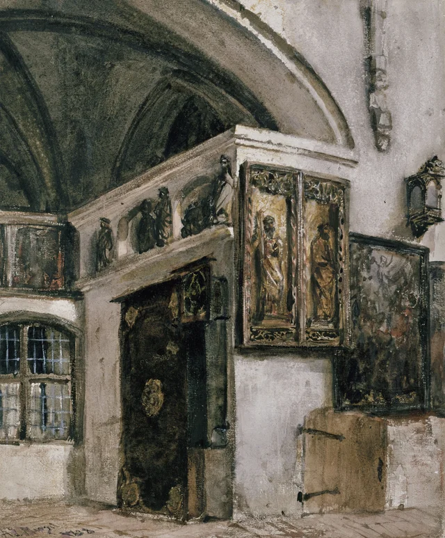 Interior de la iglesia del monasterio en Berlín