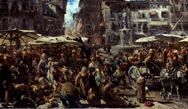 A Piazza d'Erbe em Verona
