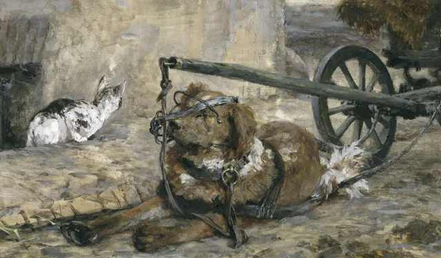 Le Chien de trait et le chat (Album pour les enfants), Adolph Menzel