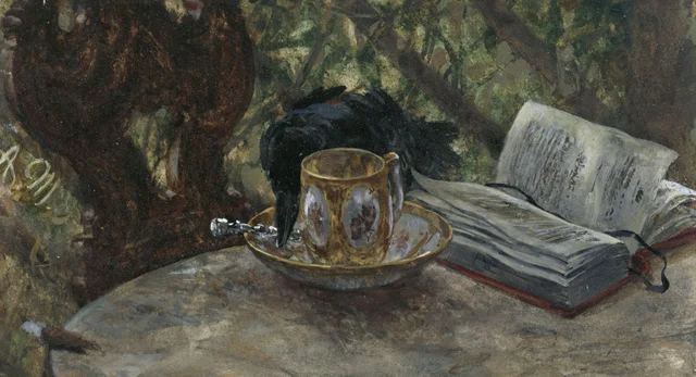 El cuervo robando una cuchara de plata (Álbum para niños), Adolph Menzel