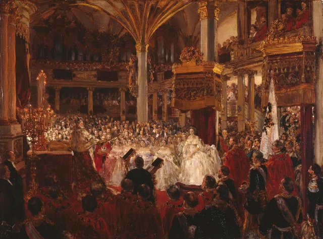 La coronación del rey Guillermo I en Königsberg, boceto