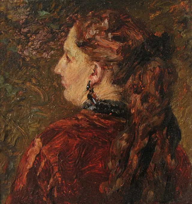 Portrait d'une dame, miniature de la collection Loewe