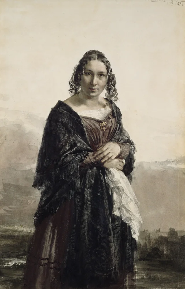 Retrato de Karoline Meyerheim, nacida Drake, madre de Paul Meyerheim