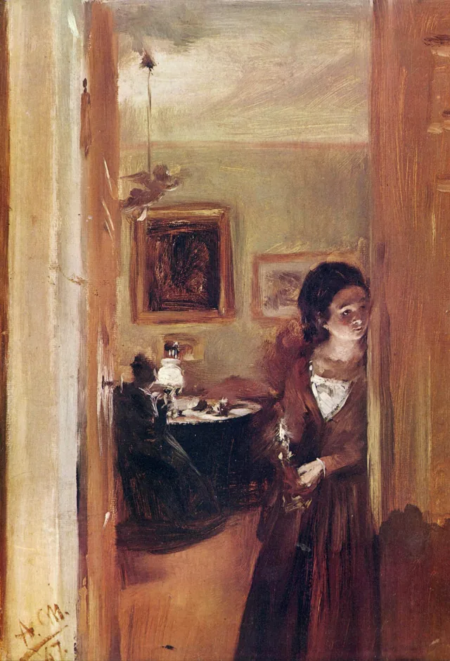 Salon avec la sœur de l'artiste