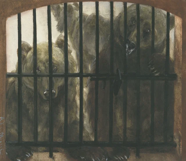 Trois ours dans une cage (Album pour les enfants), Adolph Menzel