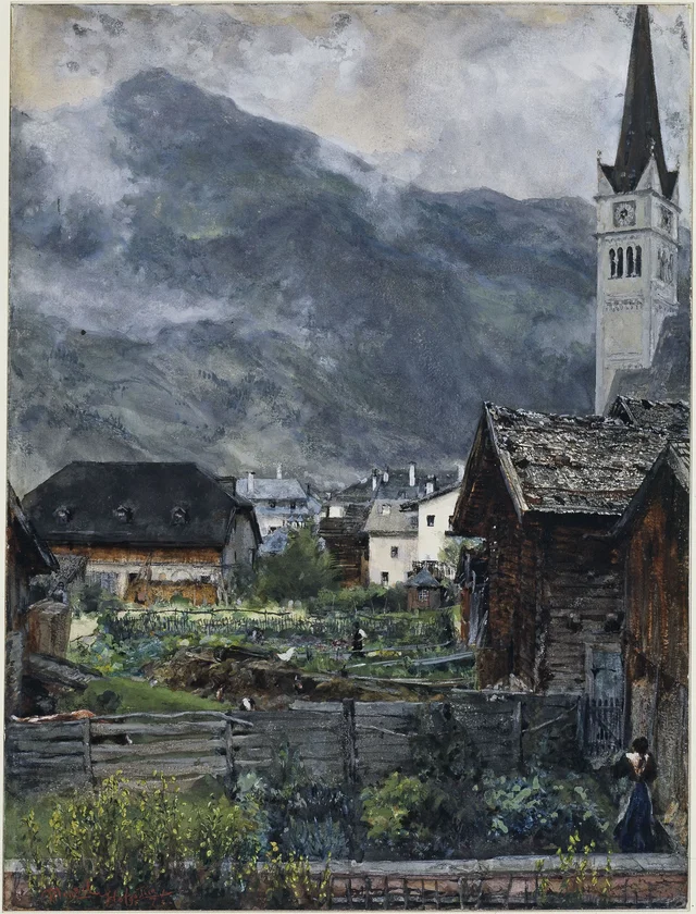 Vue de la villa Herrmann sur la vallée de Hofgastein, Adolph Menzel