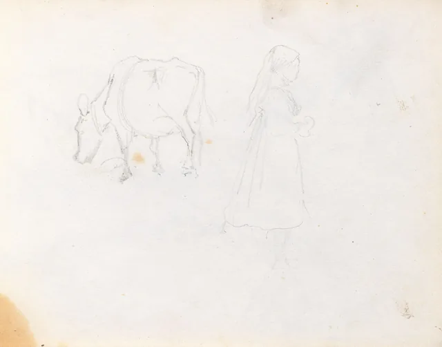 動物と人物の習作