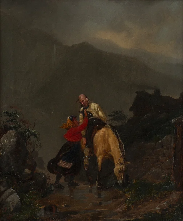 Farmer and Wife returning from Church