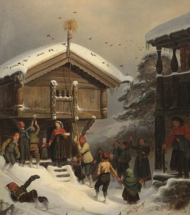 Norwegian Christmas Tradition, Adolph Tidemand