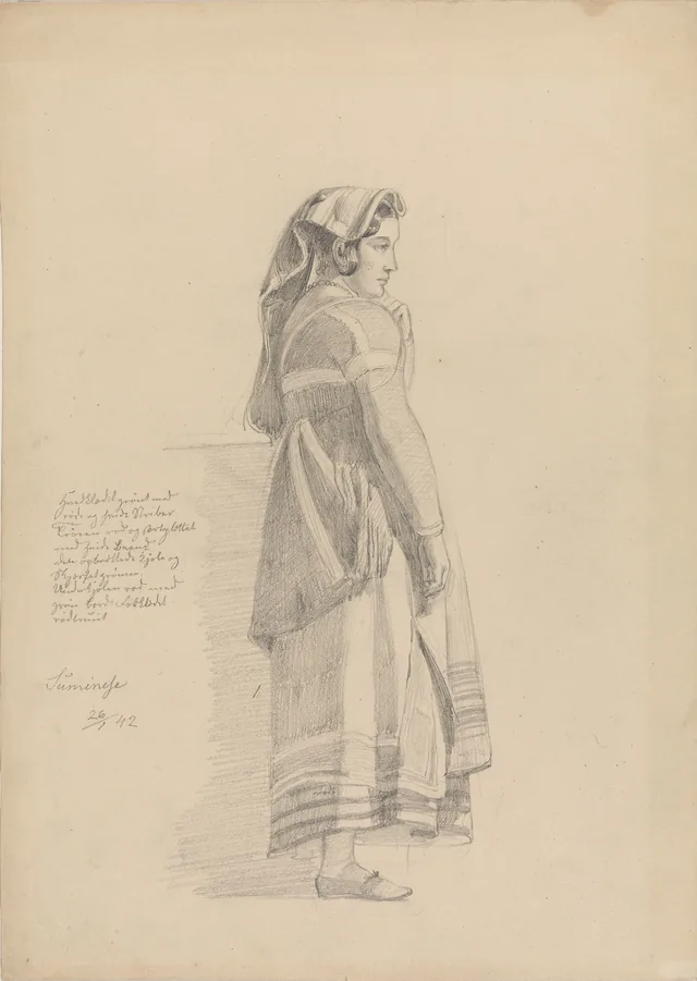 立つイタリアの女