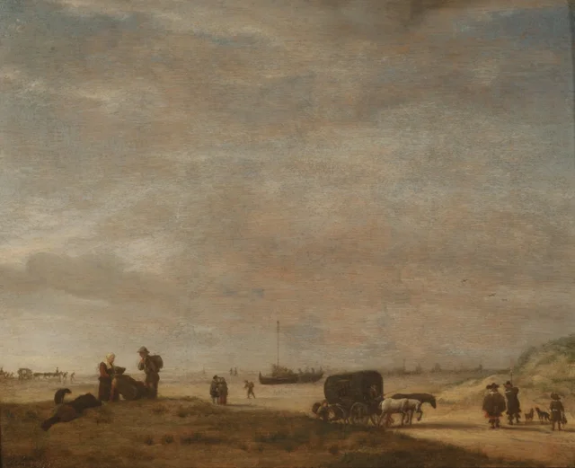The Beach at Scheveningen, Adriaen van de Velde