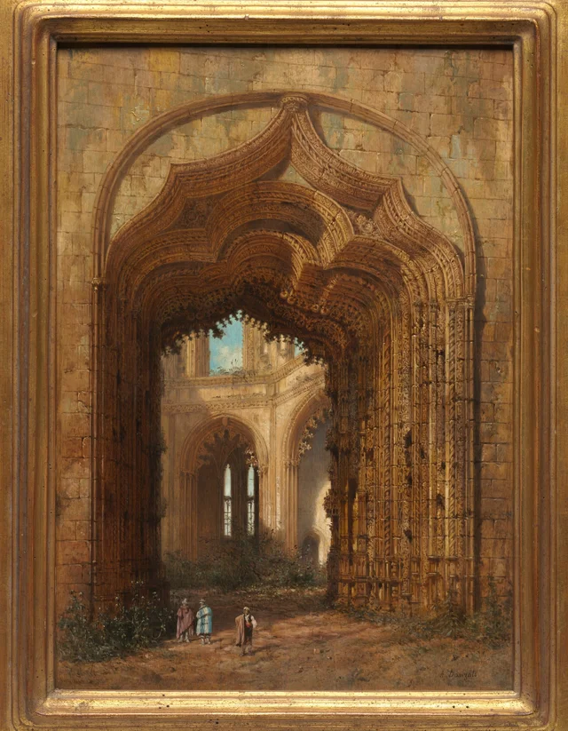 Igreja em ruínas, Adrien Dauzats