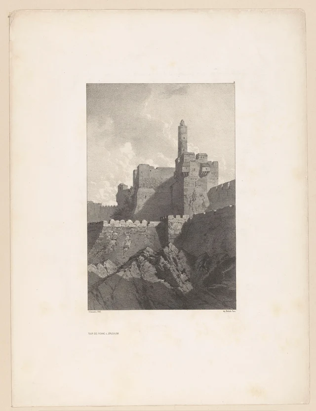 Torre dos Pisanos em Jerusalém, Adrien Dauzats