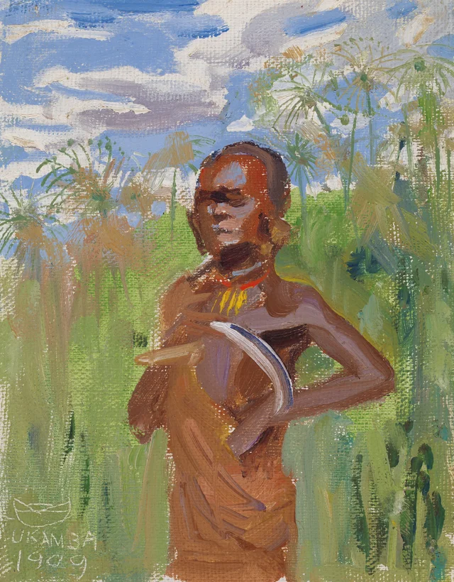 Kikuyu entre los papiros, Akseli Gallen-Kallela