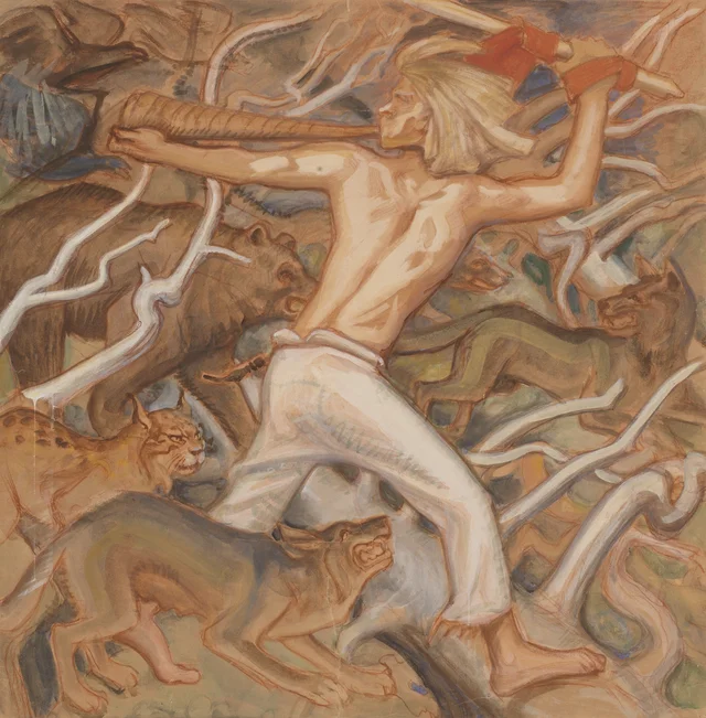 Kullervo y su rebaño de fieras, Akseli Gallen-Kallela