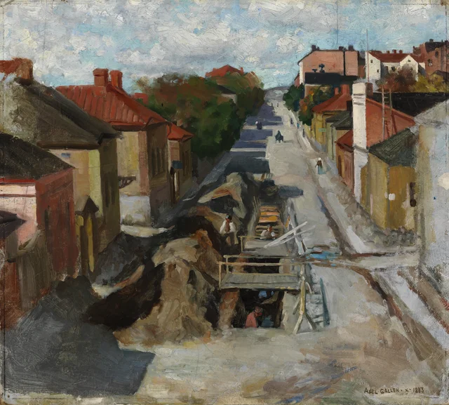 Vista de la calle Fredrikinkatu, Akseli Gallen-Kallela