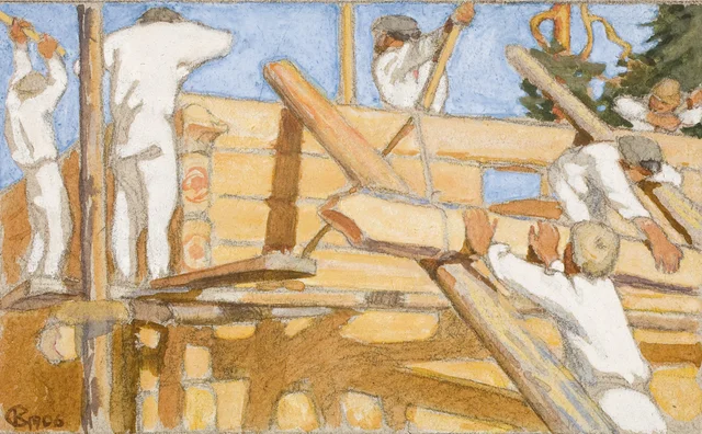 En la esquina de la cabaña, Akseli Gallen-Kallela