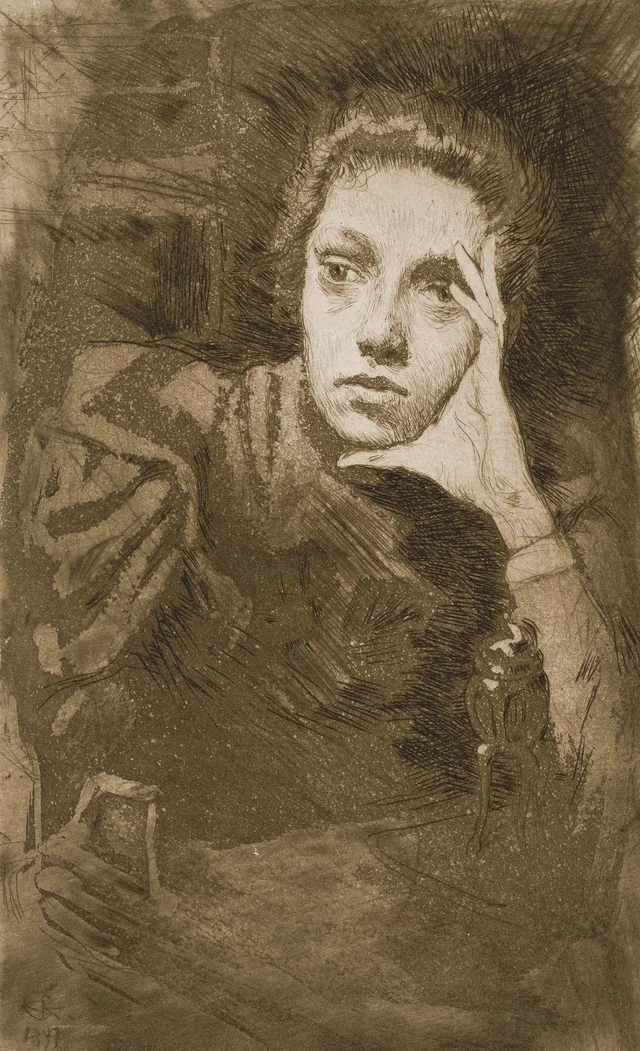 Retrato de la hermana del artista, Viola Gallen