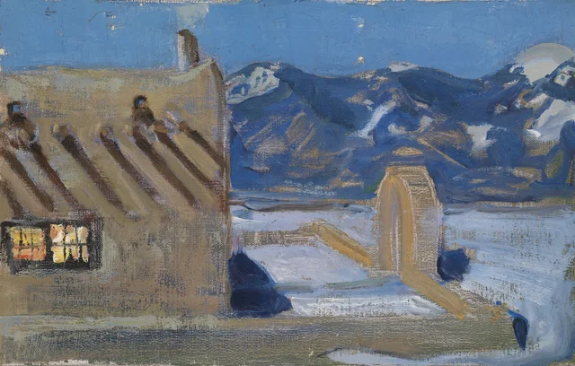 Casa de Taos a la luz de la luna, Akseli Gallen-Kallela