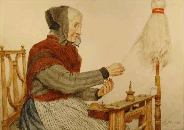 A Fiandeira, Albert Anker