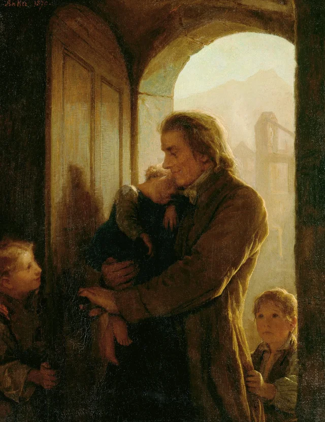 Heinrich Pestalozzi e os órfãos de Stans, Albert Anker
