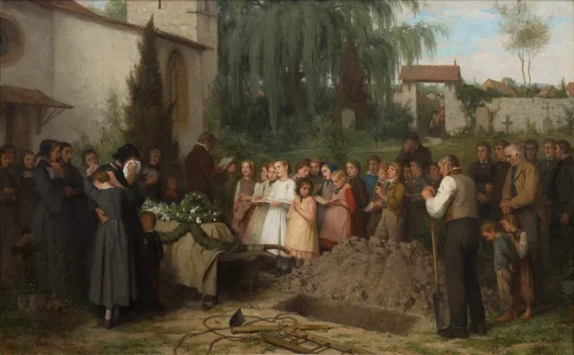 O Enterro de uma criança, Albert Anker