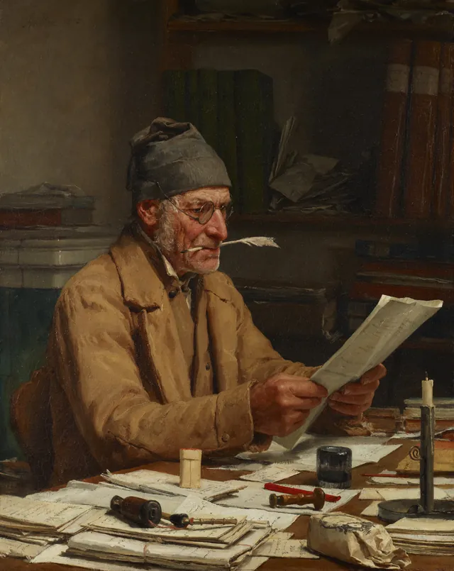 O secretário municipal, Albert Anker