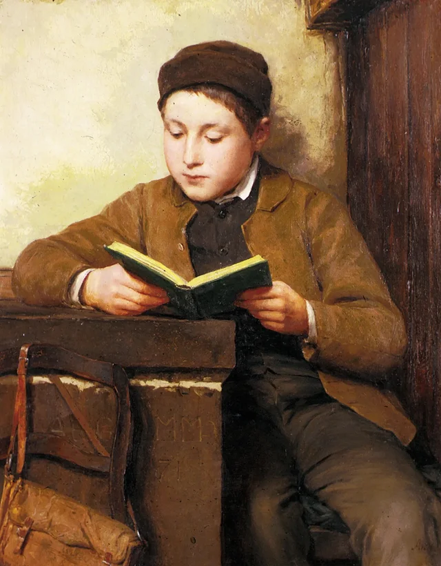 Aluno lendo, Albert Anker