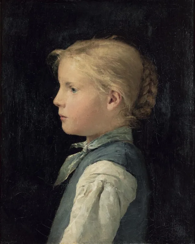Retrato de menina, Albert Anker