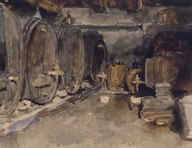 Adega numa fazenda, Albert Anker