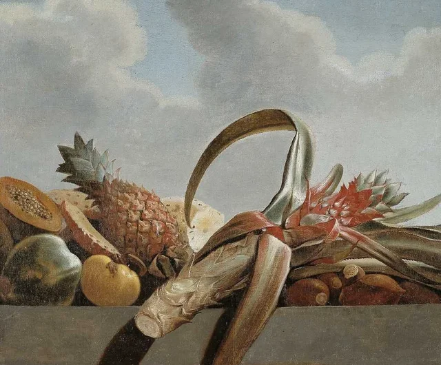 Still Life with Pineapple and Papaya, Albert Eckhout