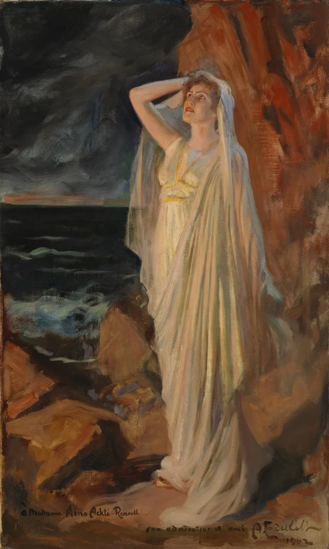 Aino Ackté como Alcestes a orillas del Estigia