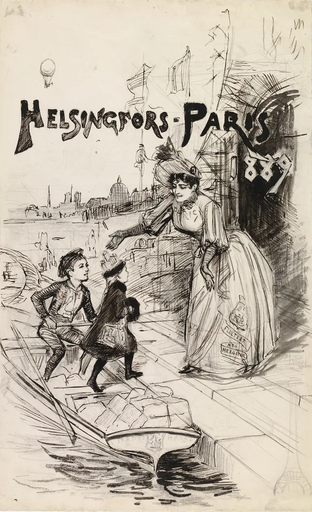 美術刊行物『ヘルシングフォシュ－パリ 1889』の表紙