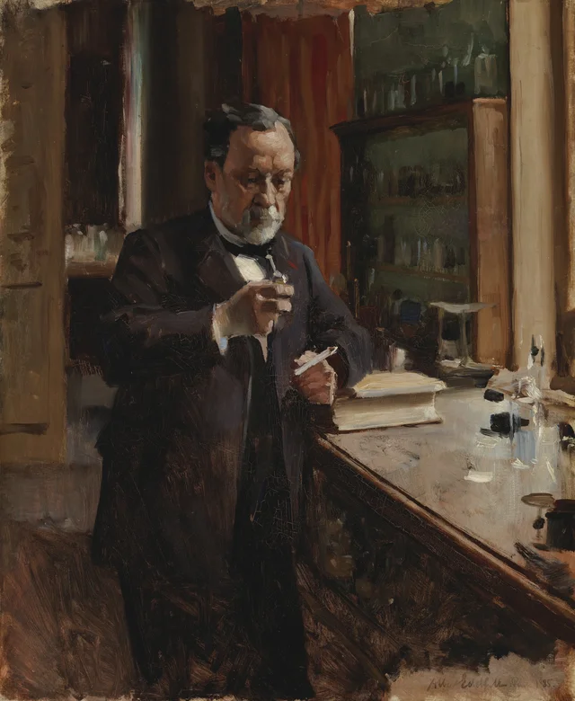 Portrait of Louis Pasteur, study, Albert Edelfelt
