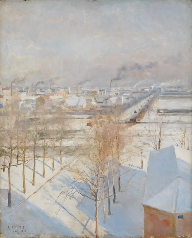 París bajo la nieve, Albert Edelfelt