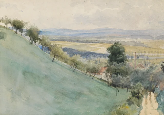 Ladera de colina en Montbéliard, Albert Edelfelt