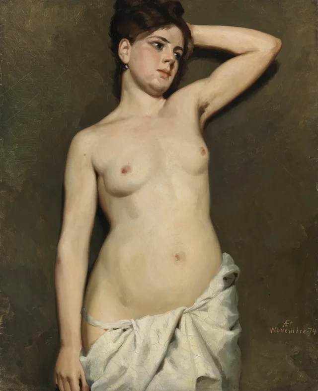 Modelo femenino, estudio de academia